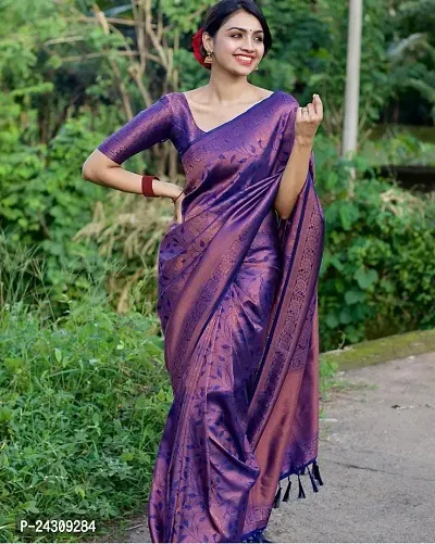 Elegant Banarasi Silk Saree with Blouse Piece For Women