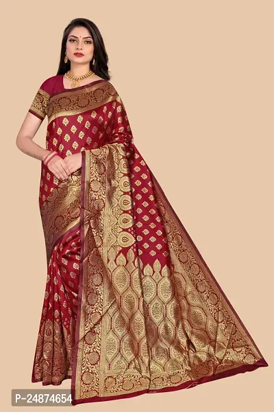 Classic Silk Blend Saree with Blouse piece for women