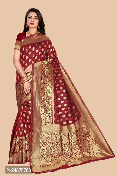 Classic Silk Blend Saree with Blouse piece for women