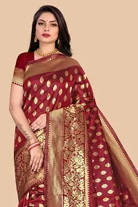 Classic Silk Blend Saree with Blouse piece for women-thumb1