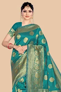 Women Silk Blend Saree With Blouse Piece-thumb4