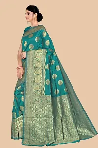 Women Silk Blend Saree With Blouse Piece-thumb2