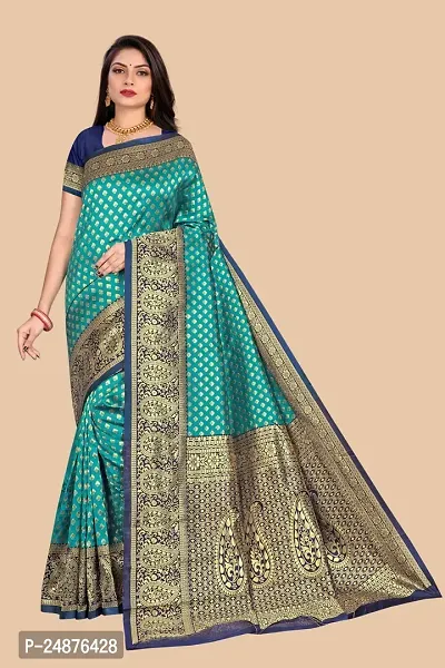 Women's Unveiling Elegance Banarasi Jacquard Saree with Unstitched Blouse