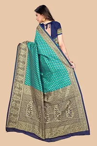 Women's Unveiling Elegance Banarasi Jacquard Saree with Unstitched Blouse-thumb3