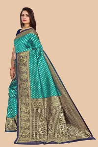 Women's Unveiling Elegance Banarasi Jacquard Saree with Unstitched Blouse-thumb1