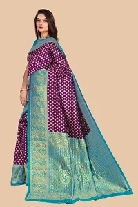 Women's Unveiling Elegance Banarasi Jacquard Saree with Unstitched Blouse-thumb1