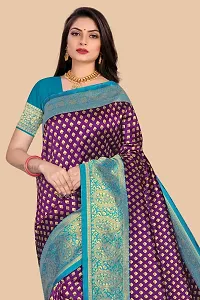 Women's Unveiling Elegance Banarasi Jacquard Saree with Unstitched Blouse-thumb3