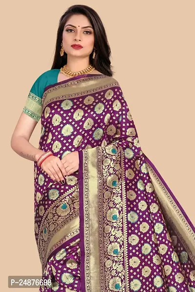 Women's Woven Silk Saree With Blouse Piece