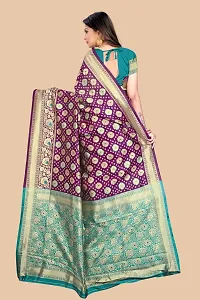 Women's Woven Silk Saree With Blouse Piece-thumb1