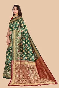 Women's Woven Silk Saree With Blouse Piece-thumb2