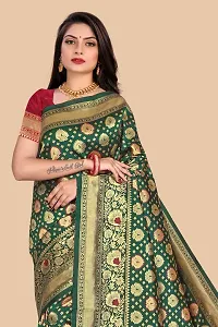 Women's Woven Silk Saree With Blouse Piece-thumb3