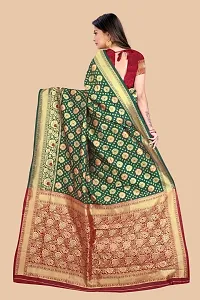 Women's Woven Silk Saree With Blouse Piece-thumb1