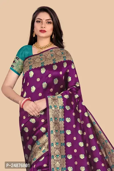 Women's Woven Silk Saree With Blouse Piece