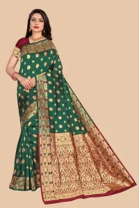 Women's Woven Silk Saree With Blouse Piece-thumb2