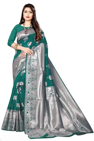 Stylish Lichi Silk Jacquard Work Saree for Women