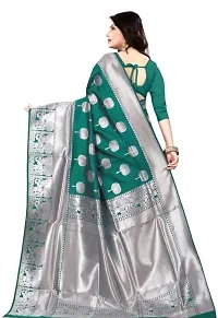 Women Silk Blend Saree With Blouse Piece-thumb2