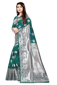 Women Silk Blend Saree With Blouse Piece-thumb3