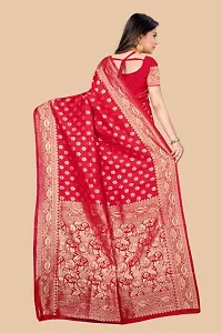 Women Silk Blend Saree With Blouse Piece-thumb3