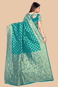 Women Silk Blend Saree With Blouse Piece-thumb3