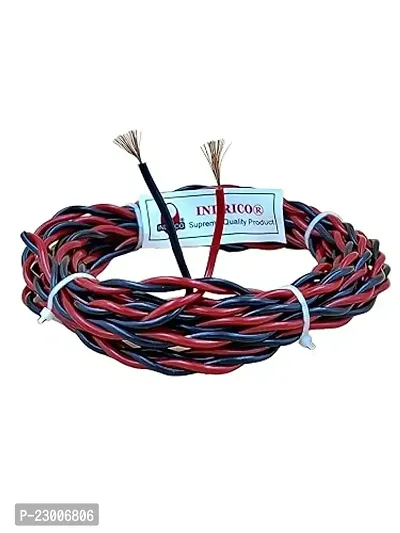 Indrico 2 Core Flexible Pure Copper Electric Use Wire Cable For Domestic And Industrial Pvc Multi-Color Pack Of 1 (23/36 (500 Watts), 15 Yard)