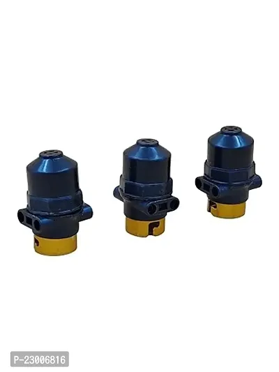 Indrico Multi Plug Pendant Holder For Electric/Led Blub With Female Sockets Brass Connector For Home Pvc Black (Pack Of 3)