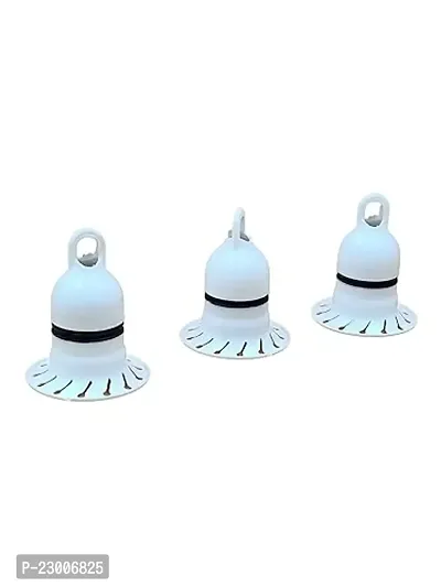 Indrico Hanging Pendant Holder For Electric/Led Blub For Indoor And Outdoor Uses With Brass Connector Pvc White (Pack Of 3)-thumb0