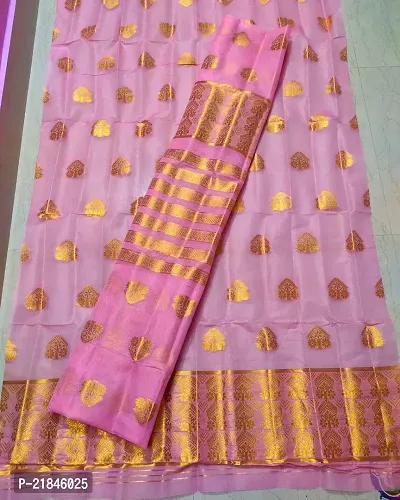 Fancy Cotton Saree With Blouse Piece For Women