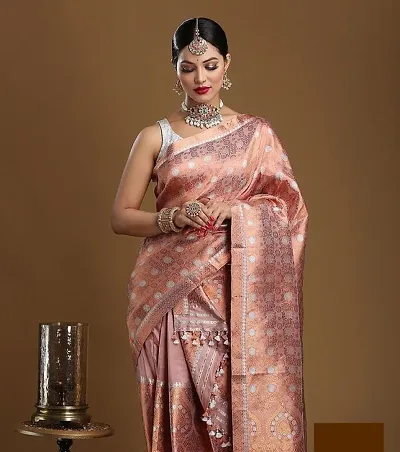 Trending Silk Blend Saree with Blouse piece 