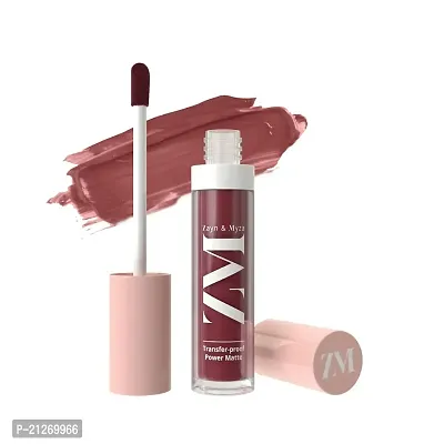 ZM Transfer-Proof Power Matte Finish, Liquid Lip Colour, Mystic Mauve, 6 ml