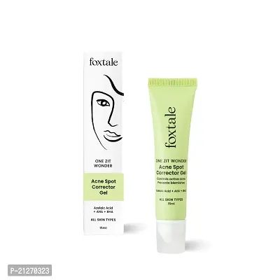 Foxtale 2% Salicylic Acid  3% Glycolic Acid Anti-Acne Gel | Oil-Control, Cooling Formula | Visible shrinkage in pimples overnight | Silicone tip to prevent spread of acne bacteria | Unisex - 15ml-thumb0