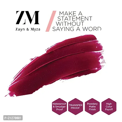 ZM Transfer-Proof Power Matte Finish, Liquid Lip Colour, Toasted Berry, 6 ml-thumb5