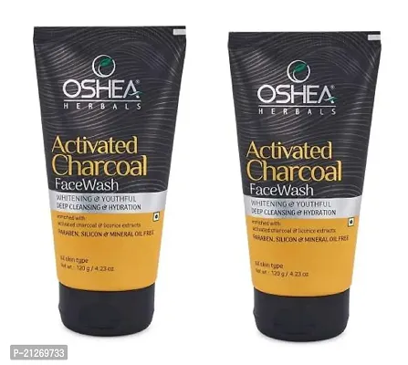Oshea Herbals Activated Charcoal Face Wash (120 g) (pack of 2)