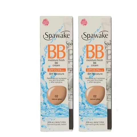 Spawake BB Cream 02 Natural Glow with SPF25/PA++, All Skin Types, 30g, Pack of 2?