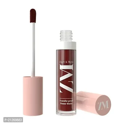 ZM Transfer-Proof Power Matte Finish, Liquid Lip Colour, Royal Maroon, 6 ml