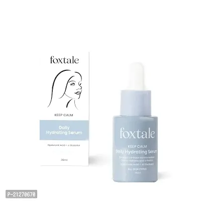 Foxtale 7% Hyaluronic Acid + Aquaporin Boosters + Chammomile Extract Face Serum|For Intense 24 Hour Hydration  Redness Repair |Best for dry, dehydrated and sensitive skin types | Men  Women |30 ml