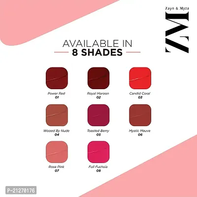 ZM Transfer-Proof Power Matte Finish, Liquid Lip Colour, Power Red, 6 ml-thumb5