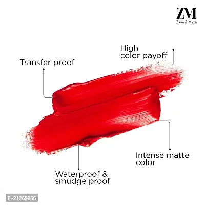 ZM Transfer-Proof Power Matte Finish, Liquid Lip Colour, Mystic Mauve, 6 ml-thumb3