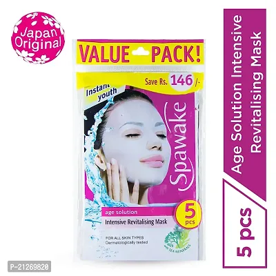 SPAWAKE Anti Aging Face Sheet Mask, Age Solution Intensive Revitalising Face Sheet, Pack of 5-thumb2