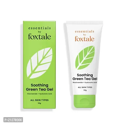 Foxtale Essentials Soothing Green Tea Oil Free Face Moisturizer | for Oily, Acne-Prone, Combination  Sensitive Skin | Hydrates, Brightens and Calms Acne | Antioxidant, Lightweight, Non-Sticky | 50g-thumb0