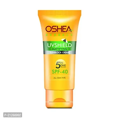 OSHEA Uvshield Mattifying Sun Block Cream Spf 40, 120 G (Yellow)