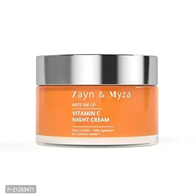 ZM Zayn  Myza Vitamin C Night Cream - Rejuvenate, Brighten  Hydrate Dull Skin Overnight, No Chemical Nasties For All Skin Types, 50 g