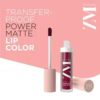 ZM Transfer-Proof Power Matte Finish, Liquid Lip Colour, Toasted Berry, 6 ml-thumb1