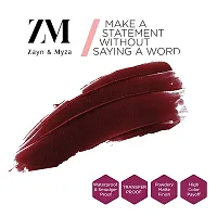 ZM Transfer-Proof Power Matte Finish, Liquid Lip Colour, Royal Maroon, 6 ml-thumb2