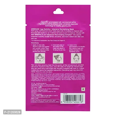 SPAWAKE Anti Aging Face Sheet Mask, Age Solution Intensive Revitalising Face Sheet, Pack of 5-thumb3