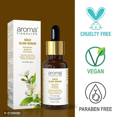 Aroma Treasures Gold Glow Face Serum For glowing skin | Natural skin brightening serum | 98% Natural to Naturally Derived Ingredients | For all skin types - 30ml-thumb5