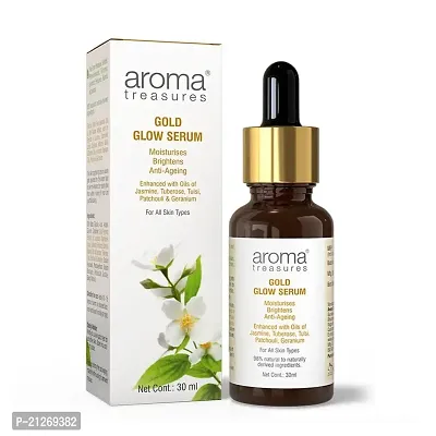 Aroma Treasures Gold Glow Face Serum For glowing skin | Natural skin brightening serum | 98% Natural to Naturally Derived Ingredients | For all skin types - 30ml-thumb0