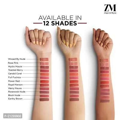 ZM Transfer-Proof Power Matte Finish, Liquid Lip Colour, Mystic Mauve, 6 ml-thumb5