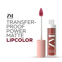 ZM Transfer-Proof Power Matte Finish, Liquid Lip Colour, Power Red, 6 ml-thumb1