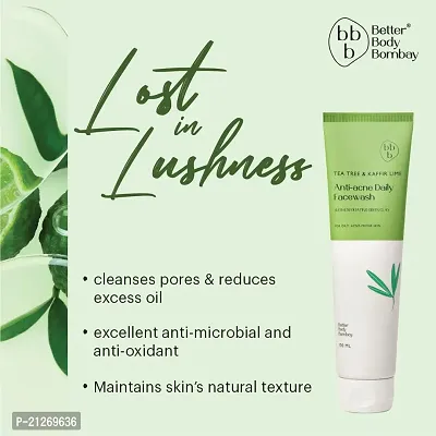 bbb- Better Body Bombay Tea Tree  Kaffir Lime Anti-acne Daily Face wash | For Oily  Combination Skin | Anti-Oxidant Fashwash (Pack of 1, 100 ml)-thumb4