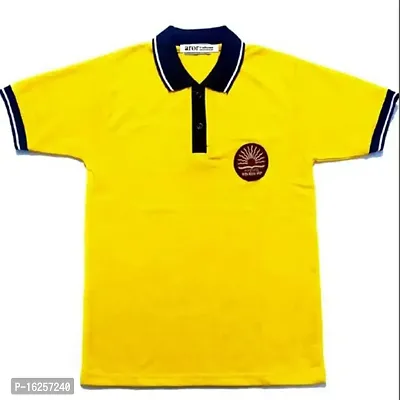 Aroruniforms Cotton Kendriya Vidyalaya House Dress Yellow T-Shirt (24_Yellow)-thumb0